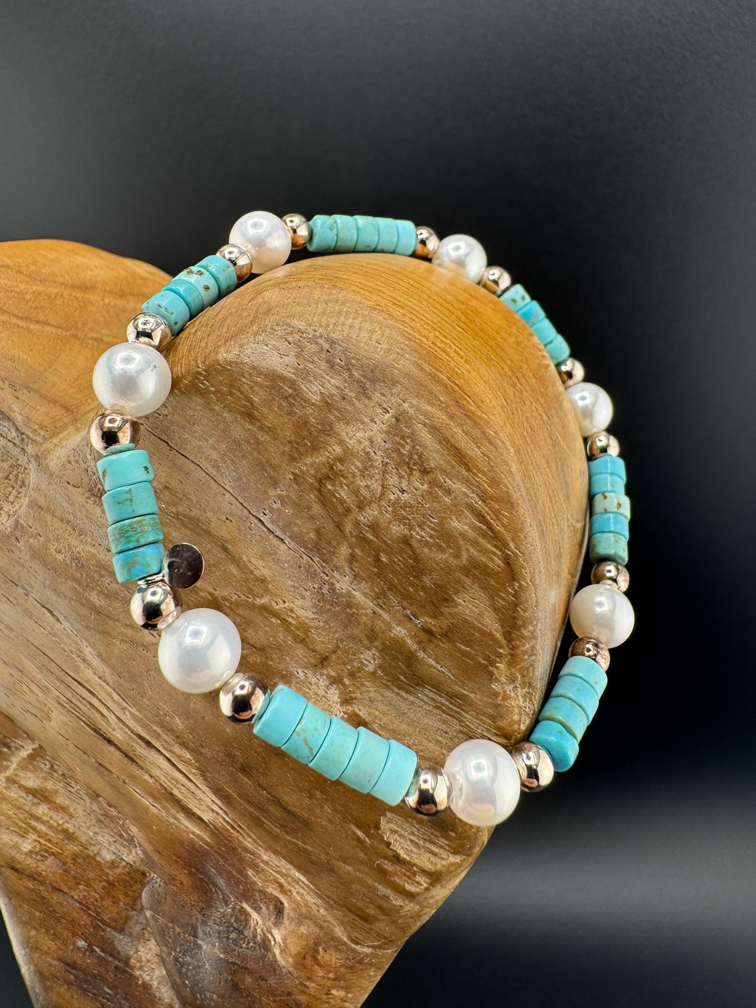 Perlenarmband  mit Naturstein